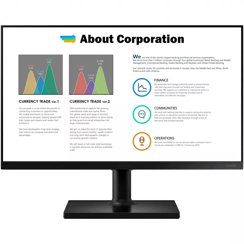 Samsung LF27T450FQRXEN 27 inch Full HD IPS Monitor - Black