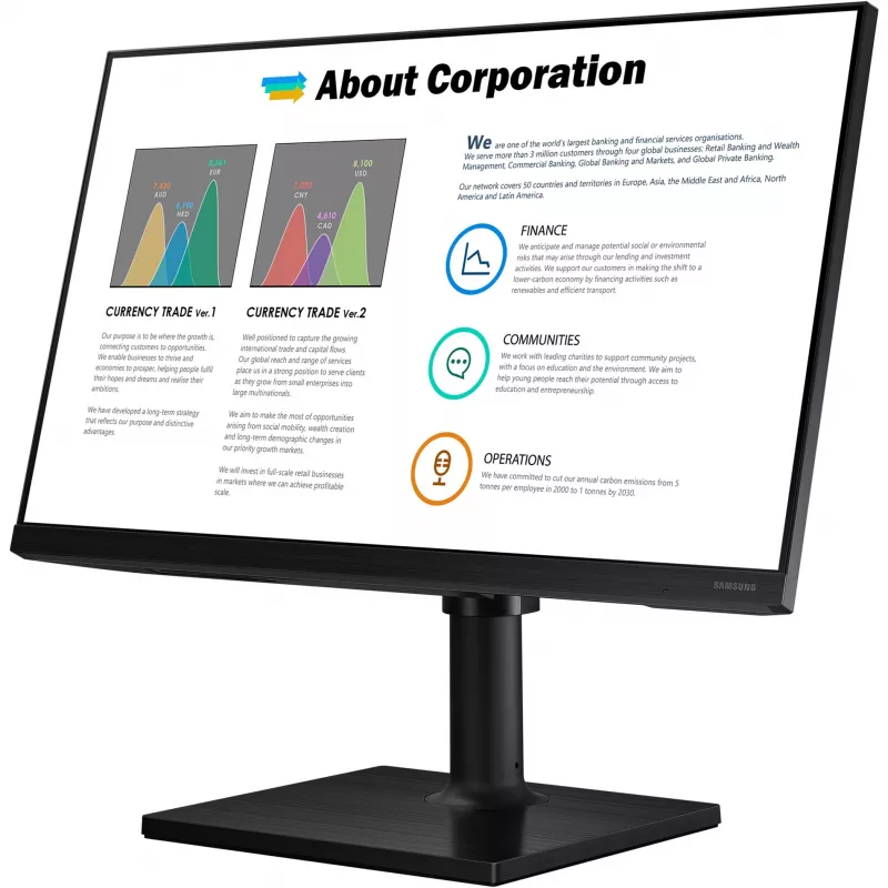 Samsung LF27T450FQRXEN 27 inch Full HD IPS Monitor - Black