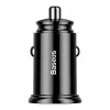 Baseus Circular 2xUSB QC3.0 5A 30W Car Charger (Black)