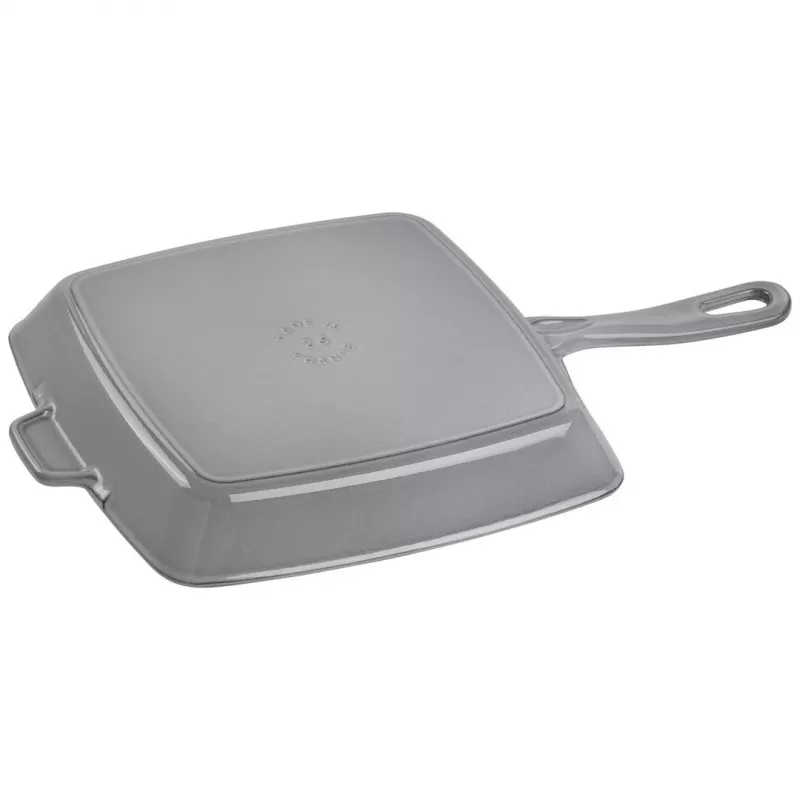 ZWILLING Staub Cast Iron Square Grill Pan 26 cm Graphite Grey