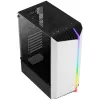 Aerocool Bionic V1 Midi-Tower, RGB, Tempered Glass - Black/White
