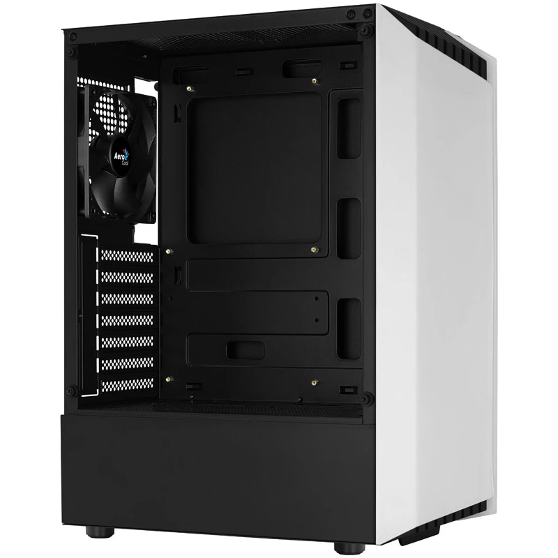 Aerocool Bionic V1 Midi-Tower, RGB, Tempered Glass - Black/White