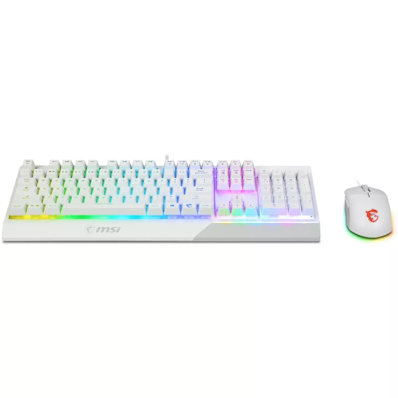 MSI Vigor GK30 Combo White Gaming Keyboard and Mouse Set (DE Layout)