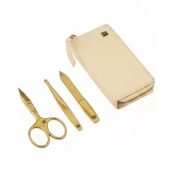 ZWILLING Manicure Pedicure Set 3-Piece with Nail Scissors, Leather Case (97747-001-0)