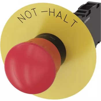 Siemens SIRIUS ACT Emergency Stop Pushbutton 1NO+1NC 40mm Red Mushroom Head Screw Terminal
