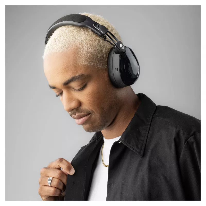 Skullcandy Aviator 900 ANC TWS Wireless Over-Ear Headphones with Active Noise Canceling, Black