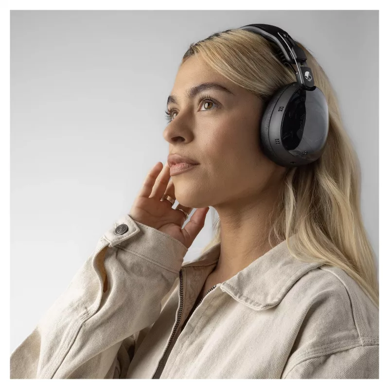 Skullcandy Aviator 900 ANC TWS Wireless Over-Ear Headphones with Active Noise Canceling, Black
