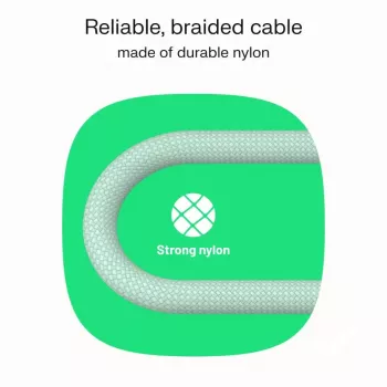 GREEN CELL USB-C to USB-C PowerStream 100W Braided Cable 1.2m Black