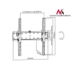 MACLEAN MC-665 Fixed TV Wall Mount for 32-55 inch Screens, Black, up to 40 kg, VESA 400x400