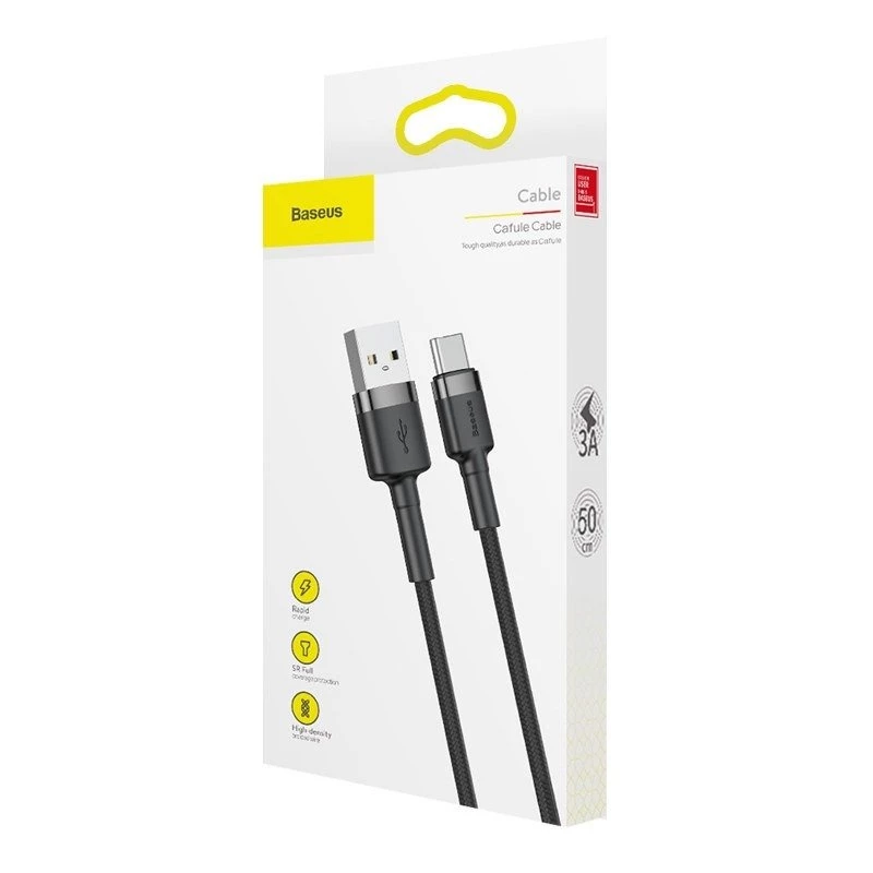 Baseus Cafule USB-A to USB-C Cable 0.5m Gray+Black