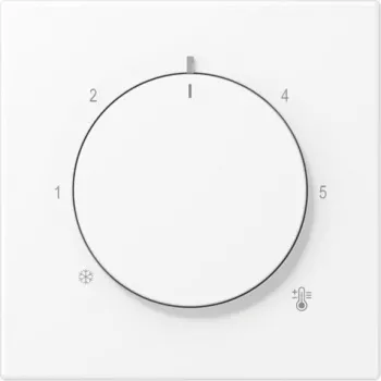 JUNG LS1749BFWWM Cover Plate for Thermostat, Alpine White, LS 990 Design