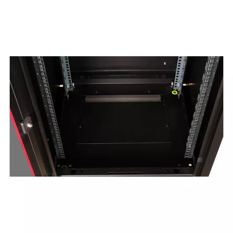 ROLINE 19-Inch Network Cabinet Pro 22U, 600x600 mm (WxD), Glass Door, Black