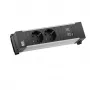 Bachmann Power Frame Desk Power Module 2x Schuko USB-A USB-C 22W 0.2m GST18 Silver
