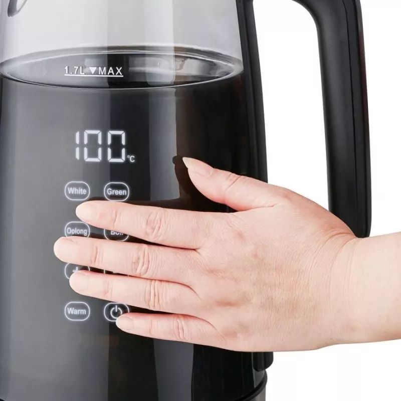 ELDOM C530 NEVO Electric Kettle 1.7 L 2200 W Black, Transparent