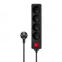 SAVIO LZ-14 4-Socket Power Strip with 2 USB Ports, 1.5m Cable, White