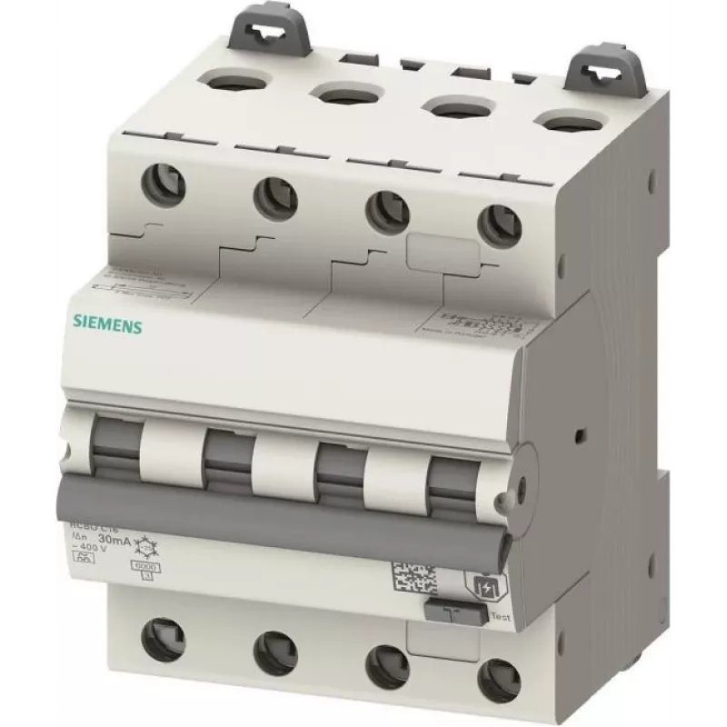 Siemens SENTRON 5SU1346-6FP16 RCBO 4P B16 6kA Type A 30mA 4TE