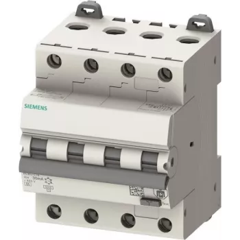 Siemens FI/LS 4P C16 6KA 5SU1346-7FP16 Type A 30mA 4TE RCBO