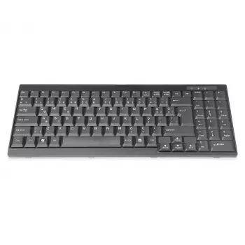 DIGITUS Keyboard for TFT Consoles, Turkish Layout, Black, Wired