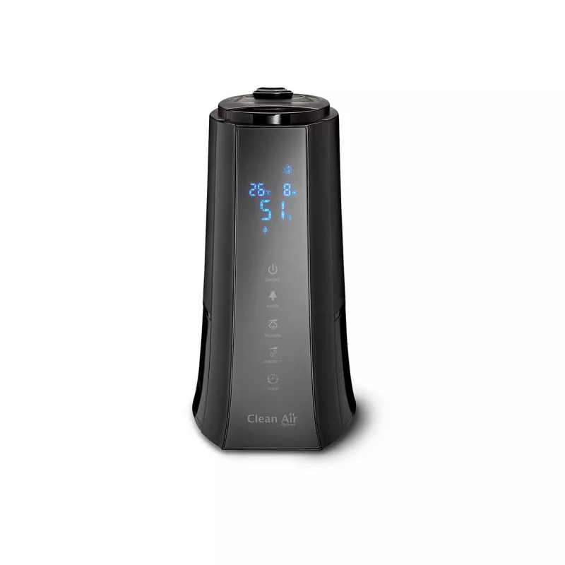 Clean Air Optima CA-603 Ultrasonic Humidifier with Ionizer, 5.5L, Cool & Warm Mist, Up to 60 m², Digital Touch Panel, Remote Control, Wi-Fi App
