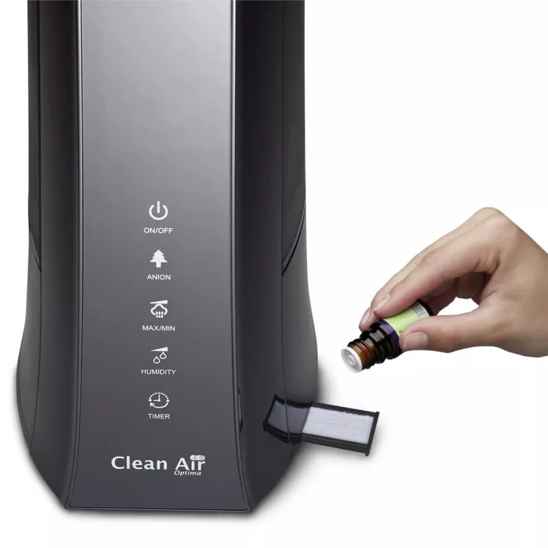Clean Air Optima CA-603 Ultrasonic Humidifier with Ionizer, 5.5L, Cool & Warm Mist, Up to 60 m², Digital Touch Panel, Remote Control, Wi-Fi App