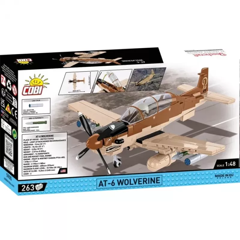 COBI KLOCKI Blocks AT-6 Wolverine 263 Pieces Building Set