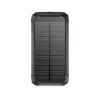 PowerNeed S20000Q 20000mAh Outdoor Solar Power Bank with Wireless Charging, QC3.0 & PD 20W, Black