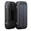 PowerNeed S20000Q 20000mAh Outdoor Solar Power Bank with Wireless Charging, QC3.0 & PD 20W, Black