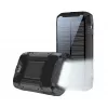 PowerNeed S20000Q 20000mAh Outdoor Solar Power Bank with Wireless Charging, QC3.0 & PD 20W, Black