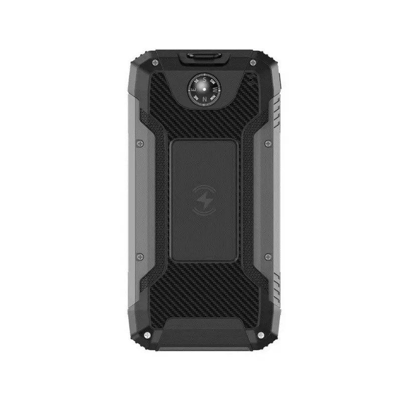 PowerNeed S20000Q 20000mAh Outdoor Solar Power Bank with Wireless Charging, QC3.0 & PD 20W, Black