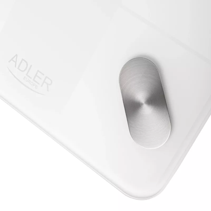 Adler Smart Bathroom Scale AD 8186 White – Bluetooth 4.2, Body Composition Analysis, 180 kg Capacity, Tempered Glass