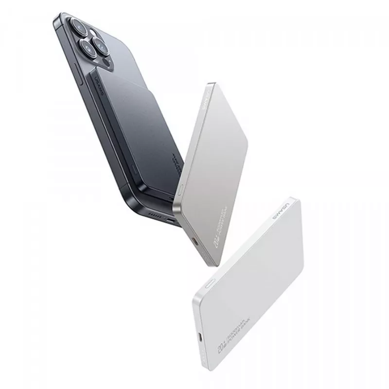 USAMS Power Bank 5000mAh 20W PD MagSafe Wireless Grey