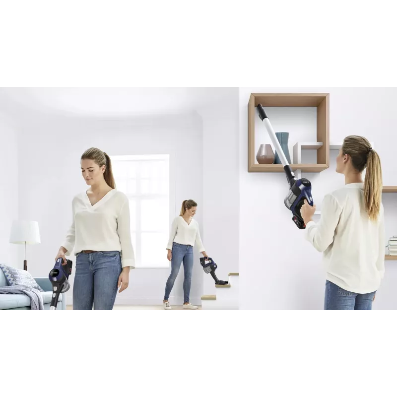 Bosch Unlimited Serie 6 BCS611P4A Cordless Stick Vacuum Cleaner, 0.3 L, Black, 2.5 Ah