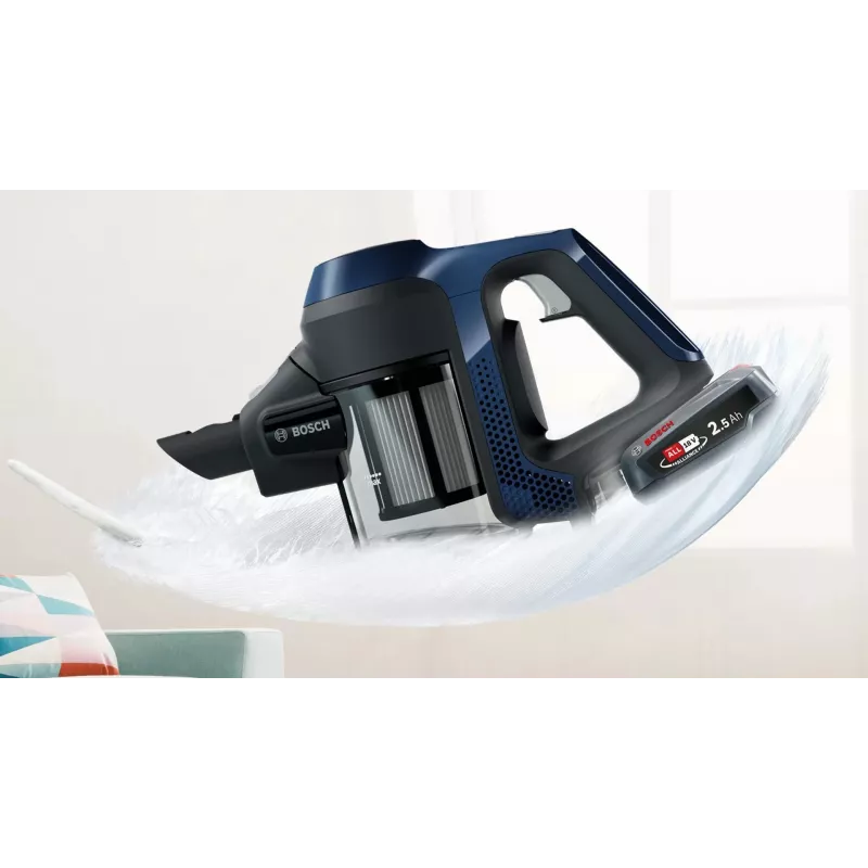 Bosch Unlimited Serie 6 BCS611P4A Cordless Stick Vacuum Cleaner, 0.3 L, Black, 2.5 Ah