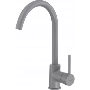 DEANTE Kitchen Mixer Tap Grey Graphite Single-Lever Brass Swivel U-Spout