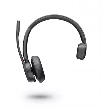 Poly Voyager 4300 UC Series 4310 for Microsoft Teams - Wireless Bluetooth On-Ear Headset with Noise-Cancelling Microphone - Black