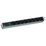 Bachmann 19 inch 1U 8x CEE7/3 PDU with Surge Protection, 2.0m Cable, Light Grey (RAL 7035) 800.3932