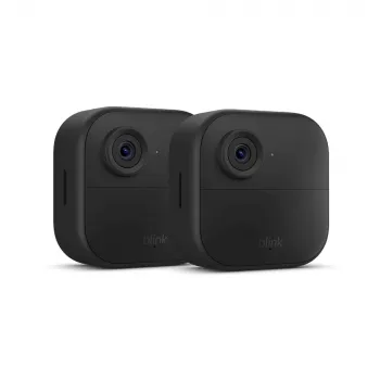 Amazon Blink Outdoor 4 Wireless Smart Security Camera System (2 Cameras + Sync Module Core) - 1080p HD, Infrared Night Vision, Two-Way Audio, Weather Resistant, Black