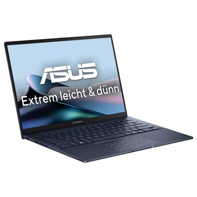 ASUS Zenbook 14 OLED UX3405CA-QD1303W Laptop, 14 inch WUXGA OLED, Intel Core Ultra 7 255H, 16GB LPDDR5x, 1TB SSD, Windows 11 Home, German QWERTZ keyboard