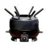 ALPINA Electric Fondue Set 2.3L 800W Black with Thermostat and 6 Forks