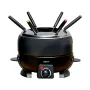 ALPINA Electric Fondue Set 2.3L 800W Black with Thermostat and 6 Forks