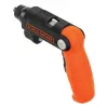 Black & Decker BDCSFL20C-QW 3.6V Cordless Screwdriver with Flashlight, Black/Orange