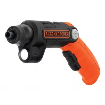 Black & Decker BDCSFL20C-QW 3.6V Cordless Screwdriver with Flashlight, Black/Orange