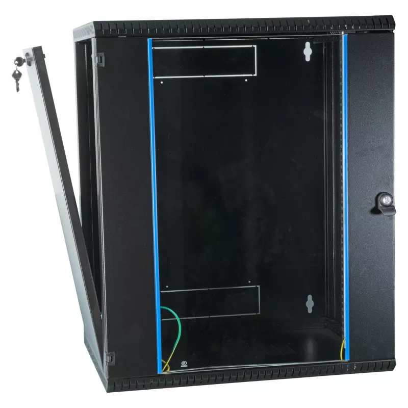 EFB 19 inch Wall Mount Enclosure 18U, Fixed, 1-Part, RAL 9005, Depth 600 mm
