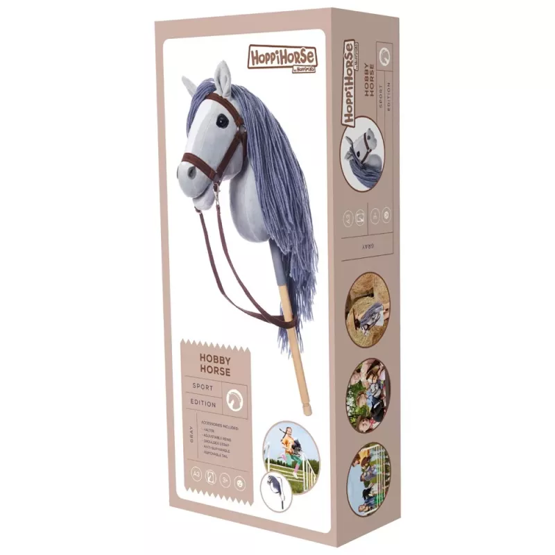 TOOTINY Hobby Horse A3 Gray - Horse on a Stick HOPPIHORSE