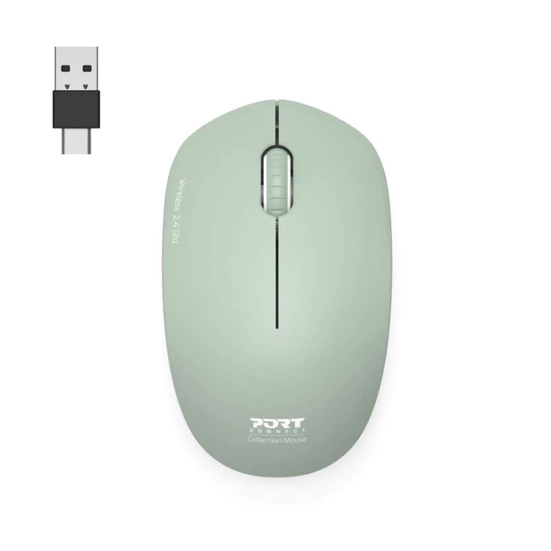 PORT DESIGNS PORT CONNECT Mouse Collection II Wireless 2.4 GHz Olive Green