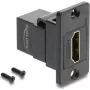 Delock Panel Mount HDMI Female to Female Coupler 4K Black (91194)