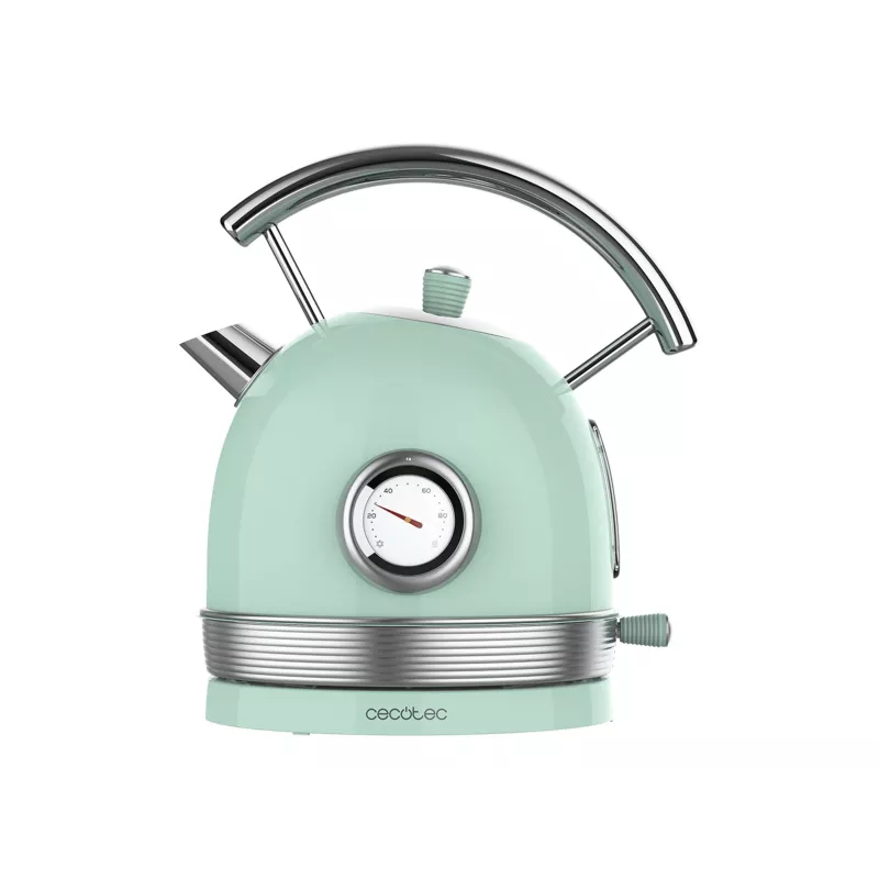 Cecotec Kettle ThermoSense 420 Vintage 2200 W Electric 1.8 L Stainless Steel 360° Rotational Base Light Green
