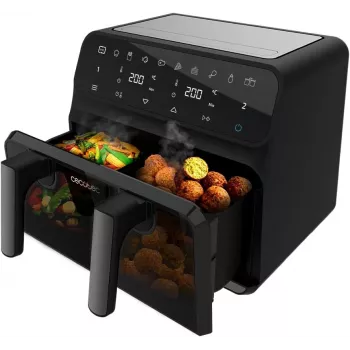 Cecotec Double Hot Air Fryer Cecofry Advance 9000 Window 2200 W 9 L Black