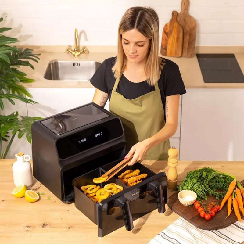 Cecotec Double Hot Air Fryer Cecofry Advance 9000 Window 2200 W 9 L Black