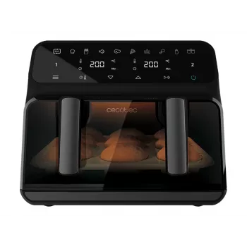 Cecotec Double Hot Air Fryer Cecofry Advance 9000 Window 2200 W 9 L Black